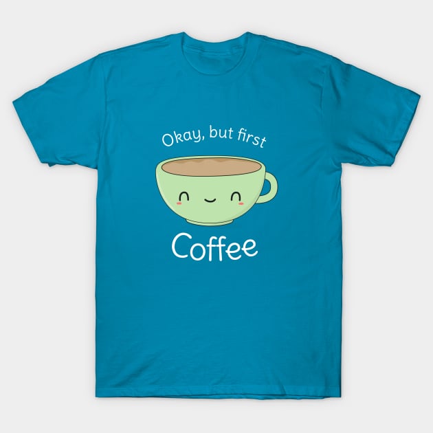 Cute and Funny Cartoon Coffee Mug T-Shirt by happinessinatee